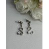 Beautiful 925 Sterling Silver Earrings Length 1.15 Inch