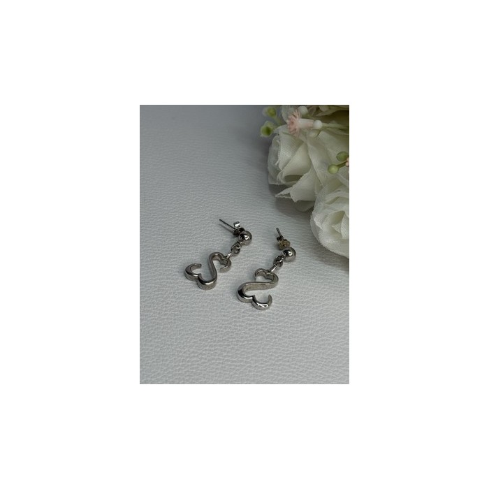 Beautiful 925 Sterling Silver Earrings Length 1.15 Inch