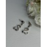 Beautiful 925 Sterling Silver Earrings Length 1.15 Inch