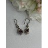 925 Sterling Silver Amethyst Earrings Length 1.20 Inch