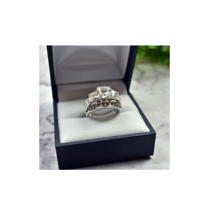 925 Sterling Silver Whyte Beryl (goshenite) Ring Size 5.5