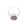 925 STERLING SILVER DRUZY PYRITE RING SIZE 10.5