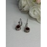 925 Sterling Silver Garnet Earrings Length 1.10 Inch