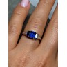 10K YELLOW GOLD SAPPHIRE & DIAMONDS RING SIZE 6