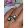 VINTAGE 925 STERLING SILVER PEARL RING  SIZE 5