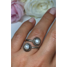 VINTAGE 925 STERLING SILVER PEARL RING  SIZE 5