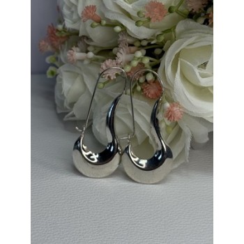Elegant 925 Sterling Silver Earrings Length 1.90 Inch