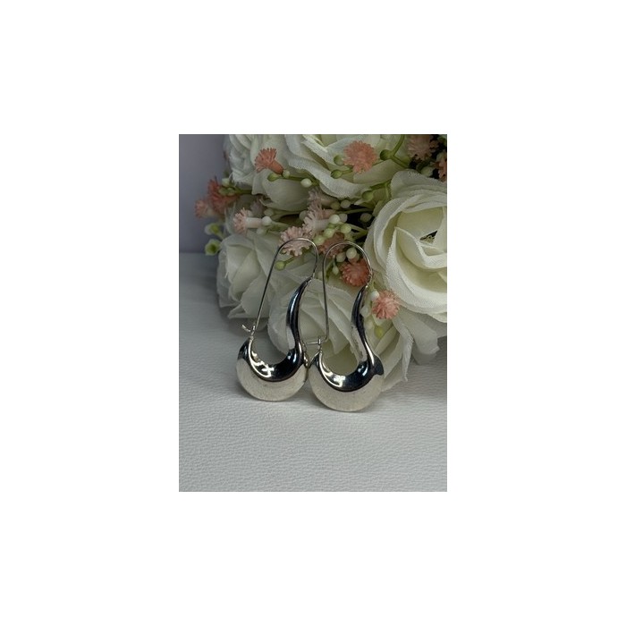 Elegant 925 Sterling Silver Earrings Length 1.90 Inch