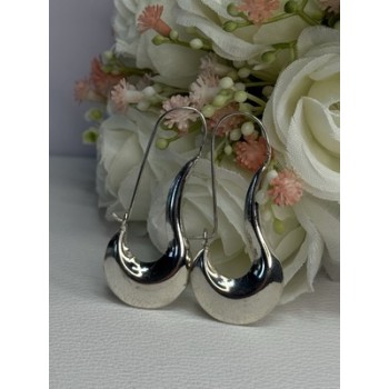 Elegant 925 Sterling Silver Earrings Length 1.90 Inch