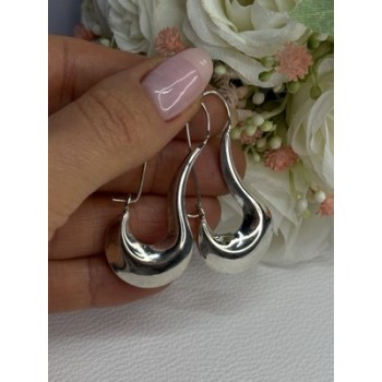 Elegant 925 Sterling Silver Earrings Length 1.90 Inch