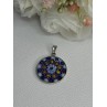 Amv Italian Venice Murano Millefiori 925 Sterling Silver Pendant