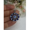 Amv Italian Venice Murano Millefiori 925 Sterling Silver Pendant