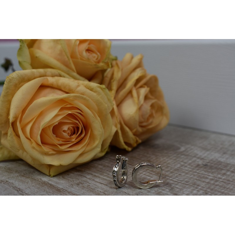 925 Sterling Silver CZ Classic Earrings Thailand