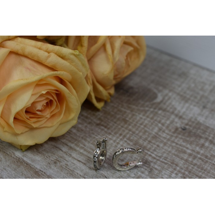 925 Sterling Silver CZ Classic Earrings Thailand