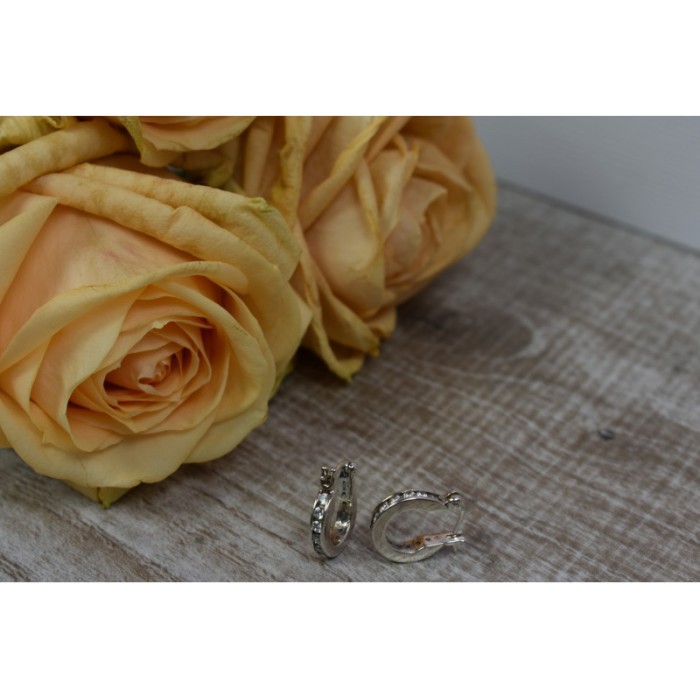 925 Sterling Silver CZ Classic Earrings Thailand