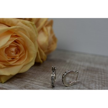 925 Sterling Silver CZ Classic Earrings Thailand