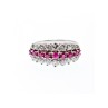 925 STERLING SILVER PINK SPINEL & CZ RING SIZE 9.25