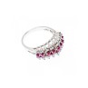 925 STERLING SILVER PINK SPINEL & CZ RING SIZE 9.25