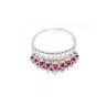925 STERLING SILVER PINK SPINEL & CZ RING SIZE 9.25