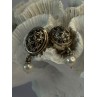 Michael Dawkins 925 Sterling Silver Pearl Earrings Length 1.30 inch