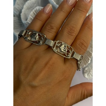 Vintage Dane Craft 925 Sterling Silver Bracelet Size 7.5