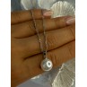 925 Sterling Silver Pearl Necklace Length 18 inch