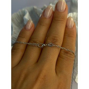 925 Sterling Silver Pearl Necklace Length 18 inch