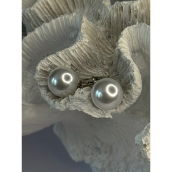 925 Sterling Silver Pearl Earrings Length 1.10 inch