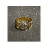 925 Sterling Silver Gold Plated Diamonds Ring Size 5.5