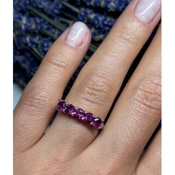 925 Sterling Silver Spinel Ring Size 7