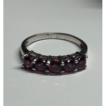 925 Sterling Silver Spinel Ring Size 7
