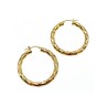 925 STERLING SILVER GOLD PLATED HOOP EARRINGS ITALY