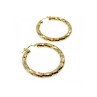 925 STERLING SILVER GOLD PLATED HOOP EARRINGS ITALY