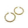 925 STERLING SILVER GOLD PLATED HOOP EARRINGS ITALY
