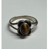 Vintage 925 Sterling Silver Amber Ring Size 5