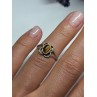 Vintage 925 Sterling Silver Amber Ring Size 5