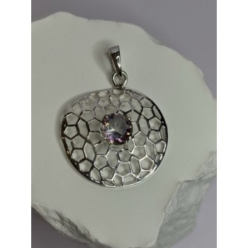 925 Sterling Silver Alexandrite Pendant Length 1.8 Inch