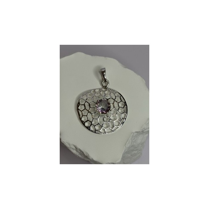 925 Sterling Silver Alexandrite Pendant Length 1.8 Inch