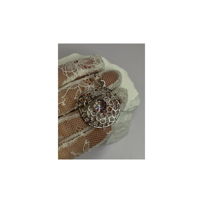 925 Sterling Silver Alexandrite Pendant Length 1.8 Inch