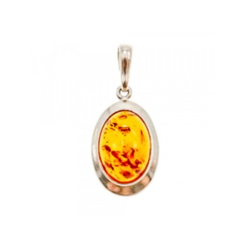 925 Sterling Silver Amber Pendant