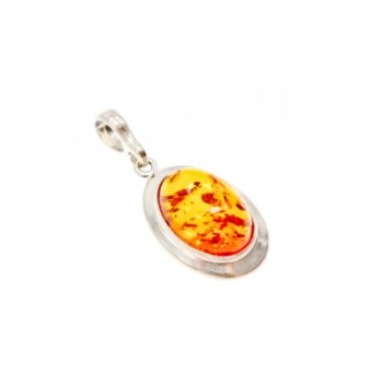 925 Sterling Silver Amber Pendant