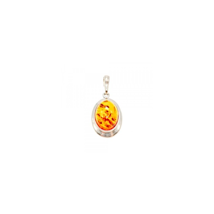 925 Sterling Silver Amber Pendant