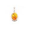 925 Sterling Silver Amber Pendant