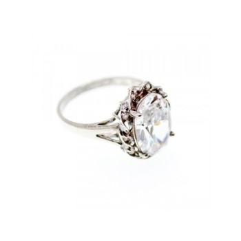 925 Sterling Silver CZ Ring Size 9