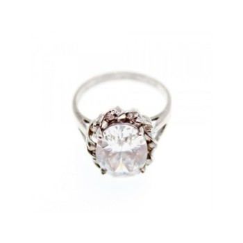 925 Sterling Silver CZ Ring Size 9