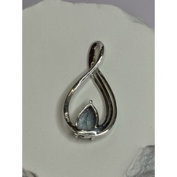 925 Sterling Silver Alexandrite Pear Pendant Length 1.5 Inch