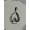 925 Sterling Silver Alexandrite Pear Pendant Length 1.5 Inch