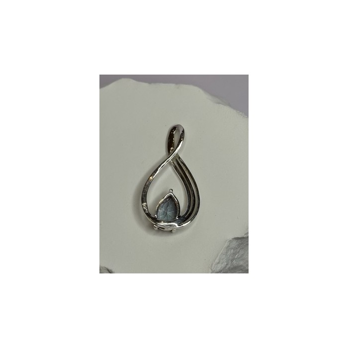 925 Sterling Silver Alexandrite Pear Pendant Length 1.5 Inch