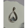 925 Sterling Silver Alexandrite Pear Pendant Length 1.5 Inch
