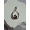 925 Sterling Silver Alexandrite Pear Pendant Length 1.5 Inch